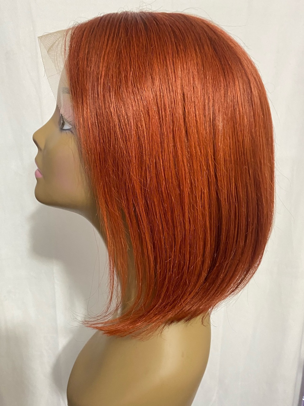 12 Inch Reddish Brown Bob Wig 13x4 Lace Front Human Hair Glueless Pre-Plucked